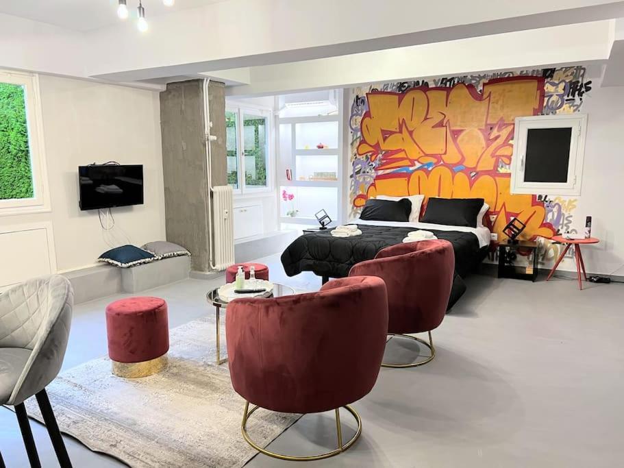 Brand New Modern Street-Style Studio /City Center Афины Экстерьер фото